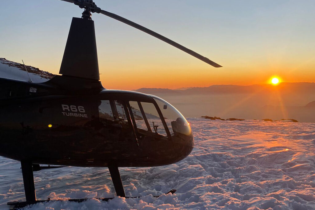 Atardecer en Cerro Provincia en Helicóptero